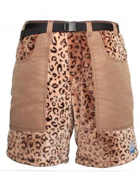 Funky Polar Short - Furry - Cheetah Print with Belt - Size 32